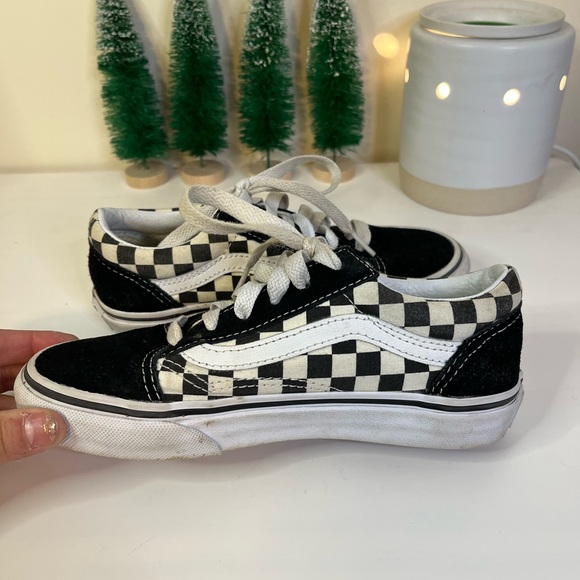 Vans Kids Primary Check Old Skool Sneakers - Picture 2 of 7